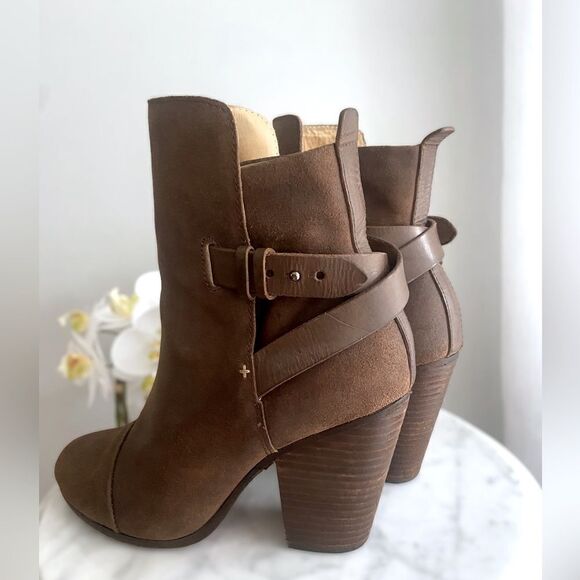 RAG & BONE Kinsey Distressed Leather Ankle Boots Size 41 US 11 - Picture 5 of 14